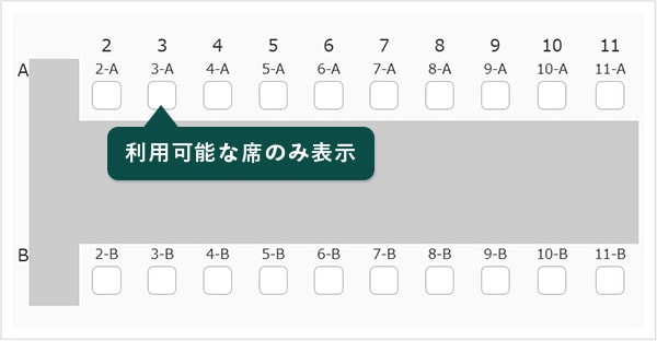 座席制限予約画面